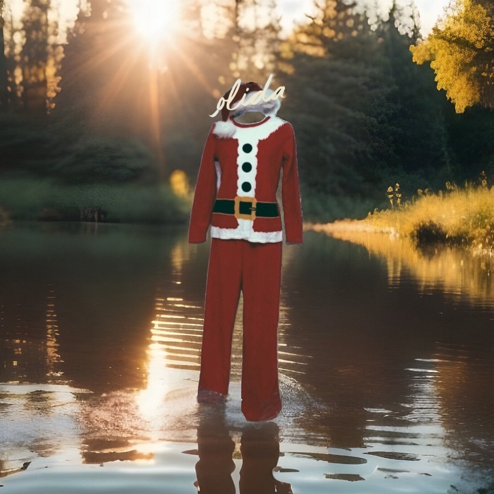 ◼️ Fleece Santa Clause Outfit • Women XS • Youth XL